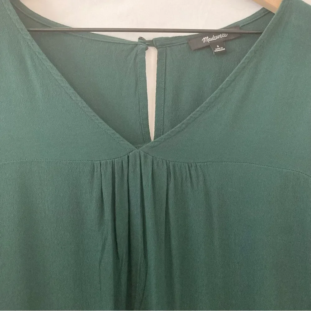 Madewell Emerald Green Flowy Top Small